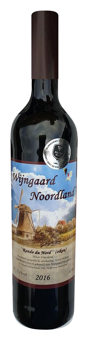 Fles Rondo du Nord eiken van Wijngaard Noordland